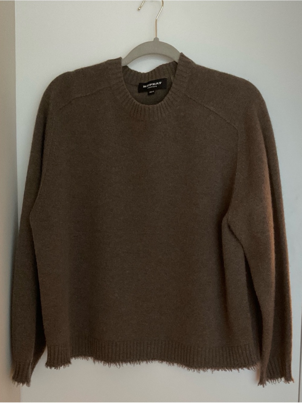 Relaxed Fit Organic Cashmere Round Neck Sweater